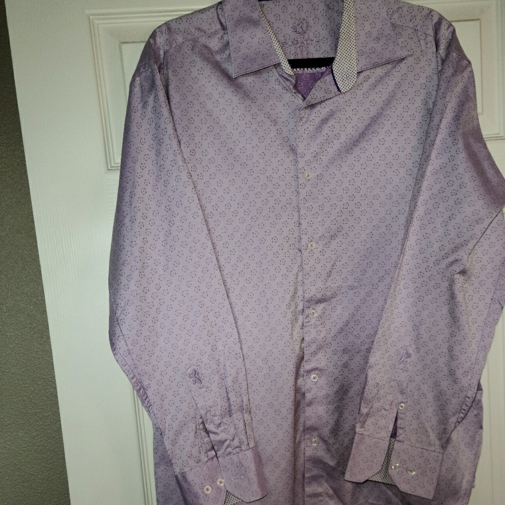 BUGATCHI UOMO REVERSIBLE CUFF SHIRT